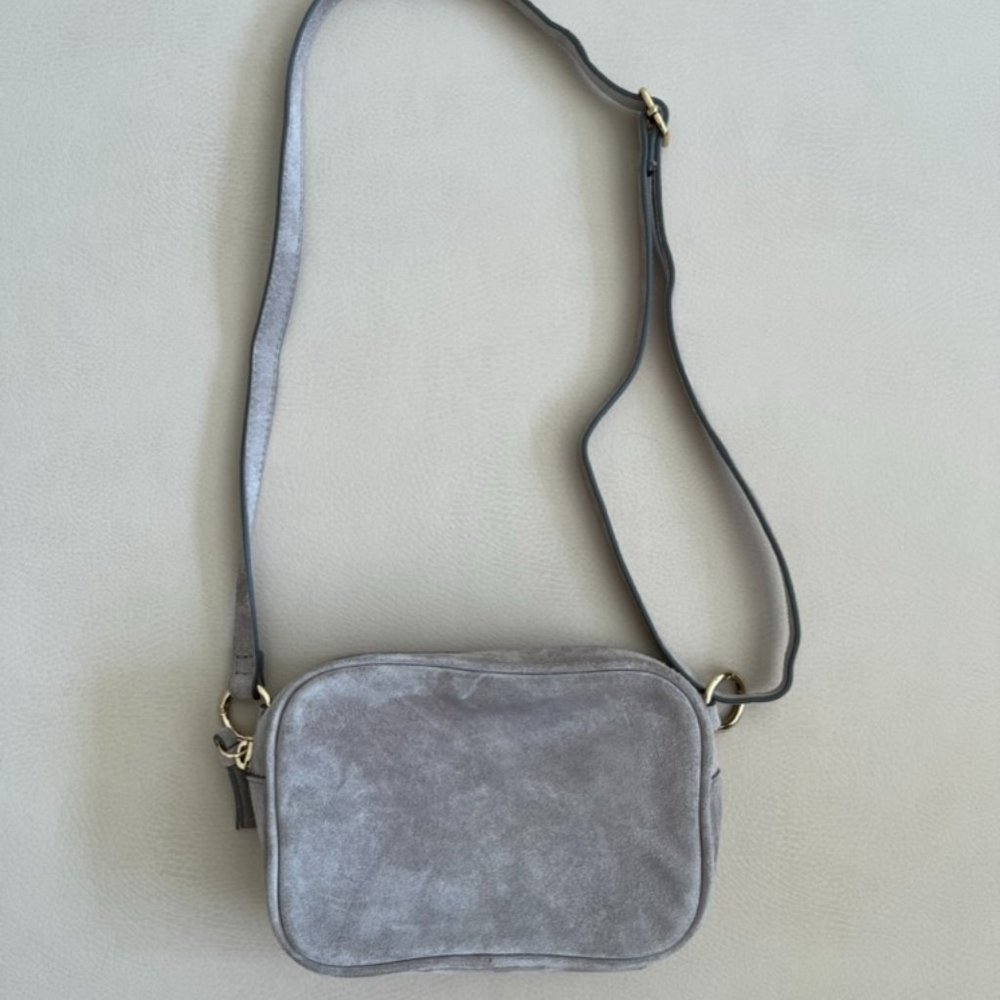 Mark & Graham Gray Suede Crossbody